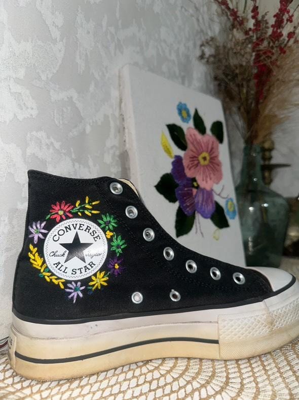Custom Embroidered Converse High Tops