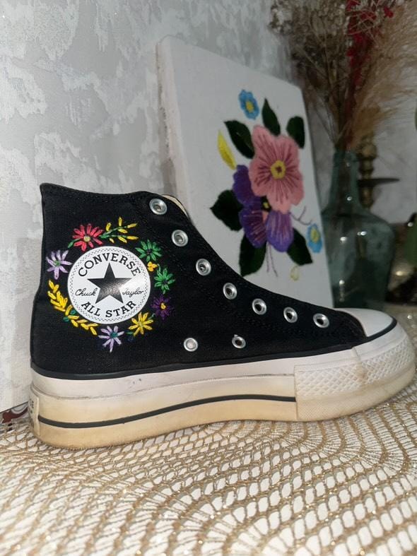 Custom Embroidered Converse High Tops