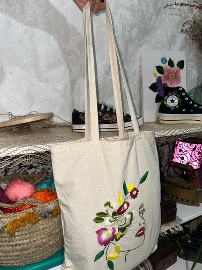 Custom minimalist embroidered bag
