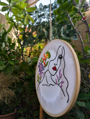 Hand-Embroidered Minimalist Art