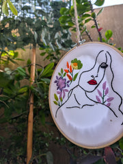 Hand-Embroidered Minimalist Art