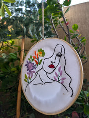 Hand-Embroidered Minimalist Art
